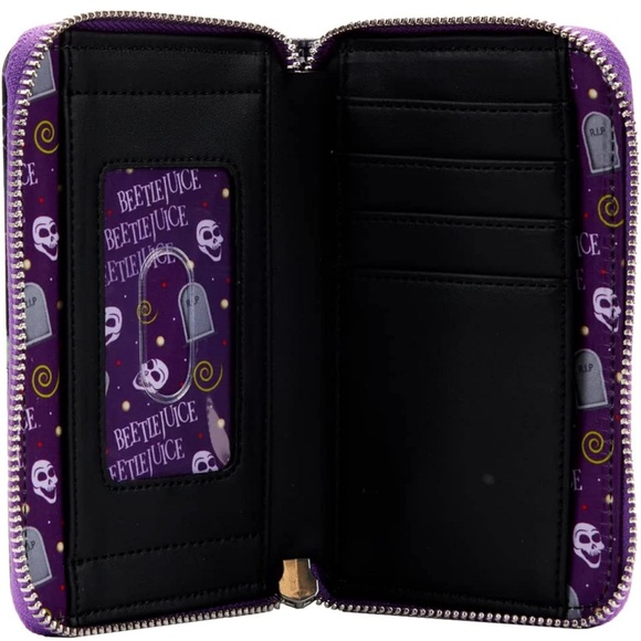 Loungefly Beetlejuice Icons Vegan Leather Mini Backpack & Wallet Set -NWT - Picture 11 of 13